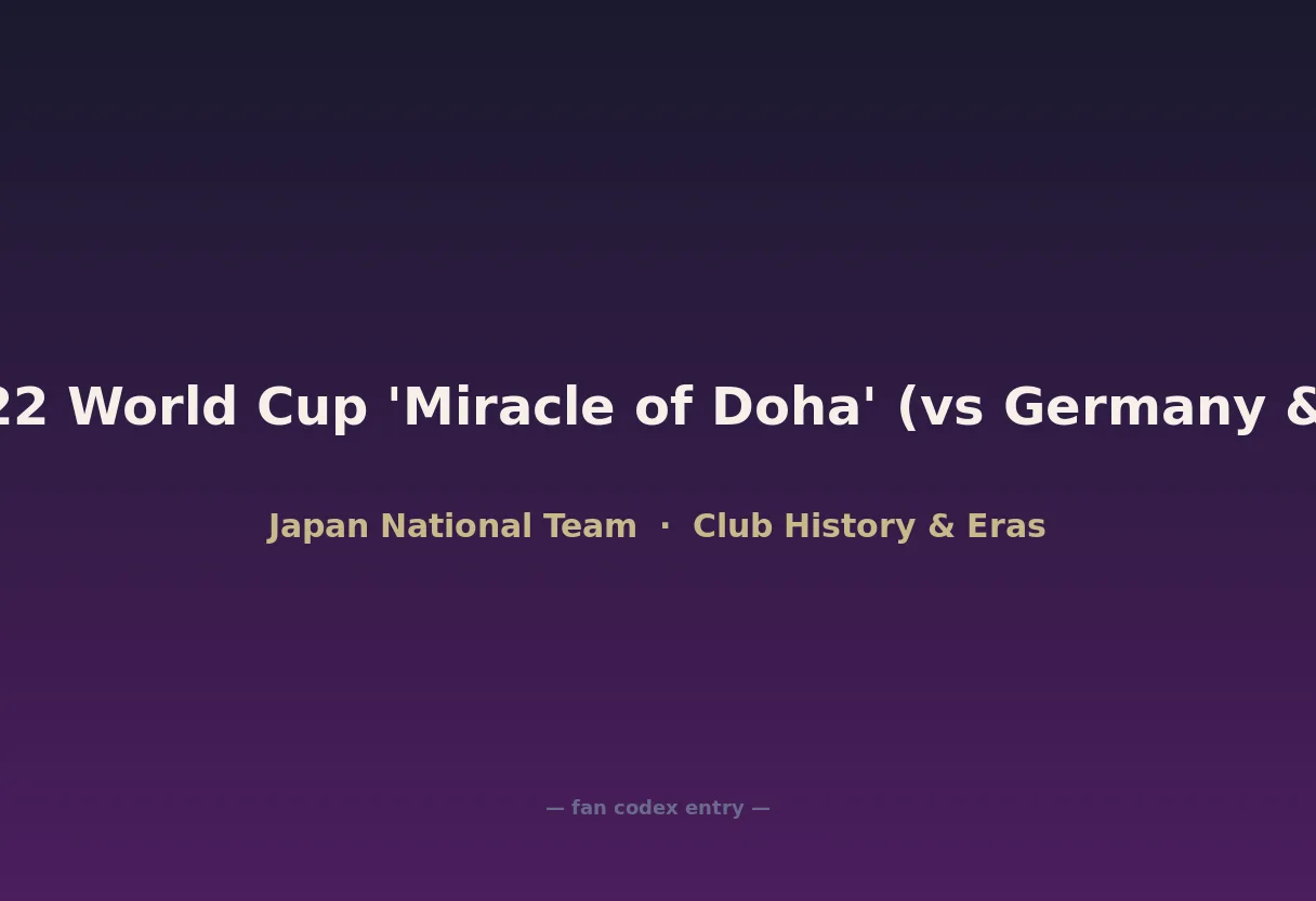 The 2022 World Cup 'Miracle of Doha' (vs Germany & Spain)