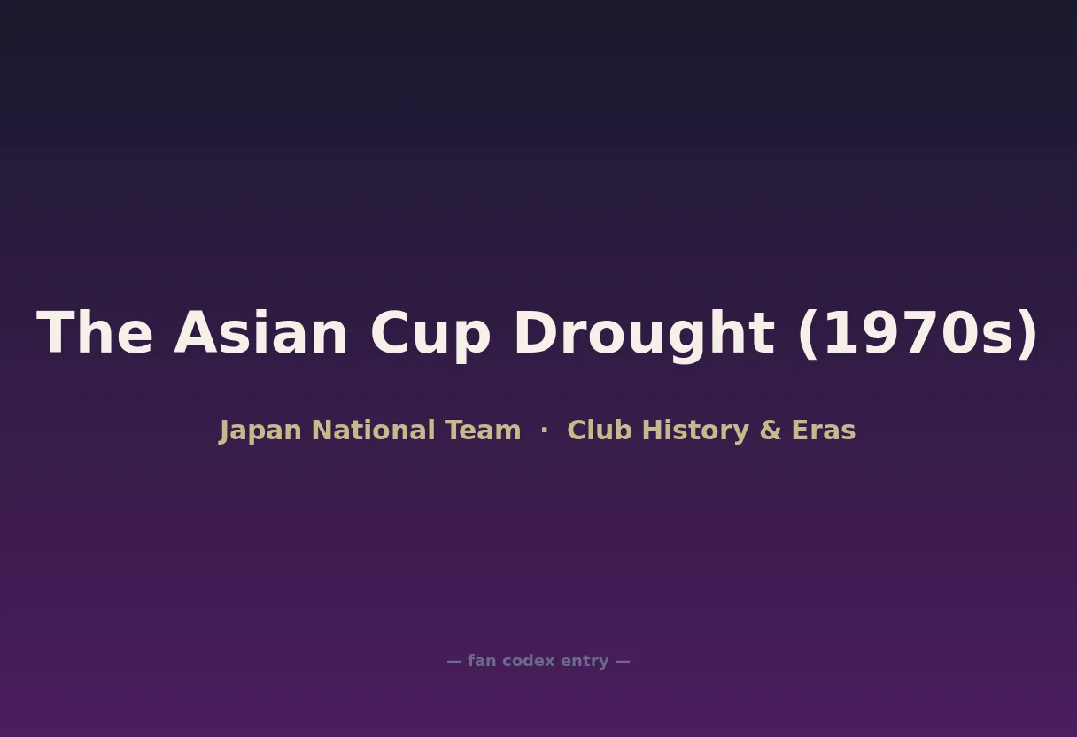 The Asian Cup Drought (1970s)