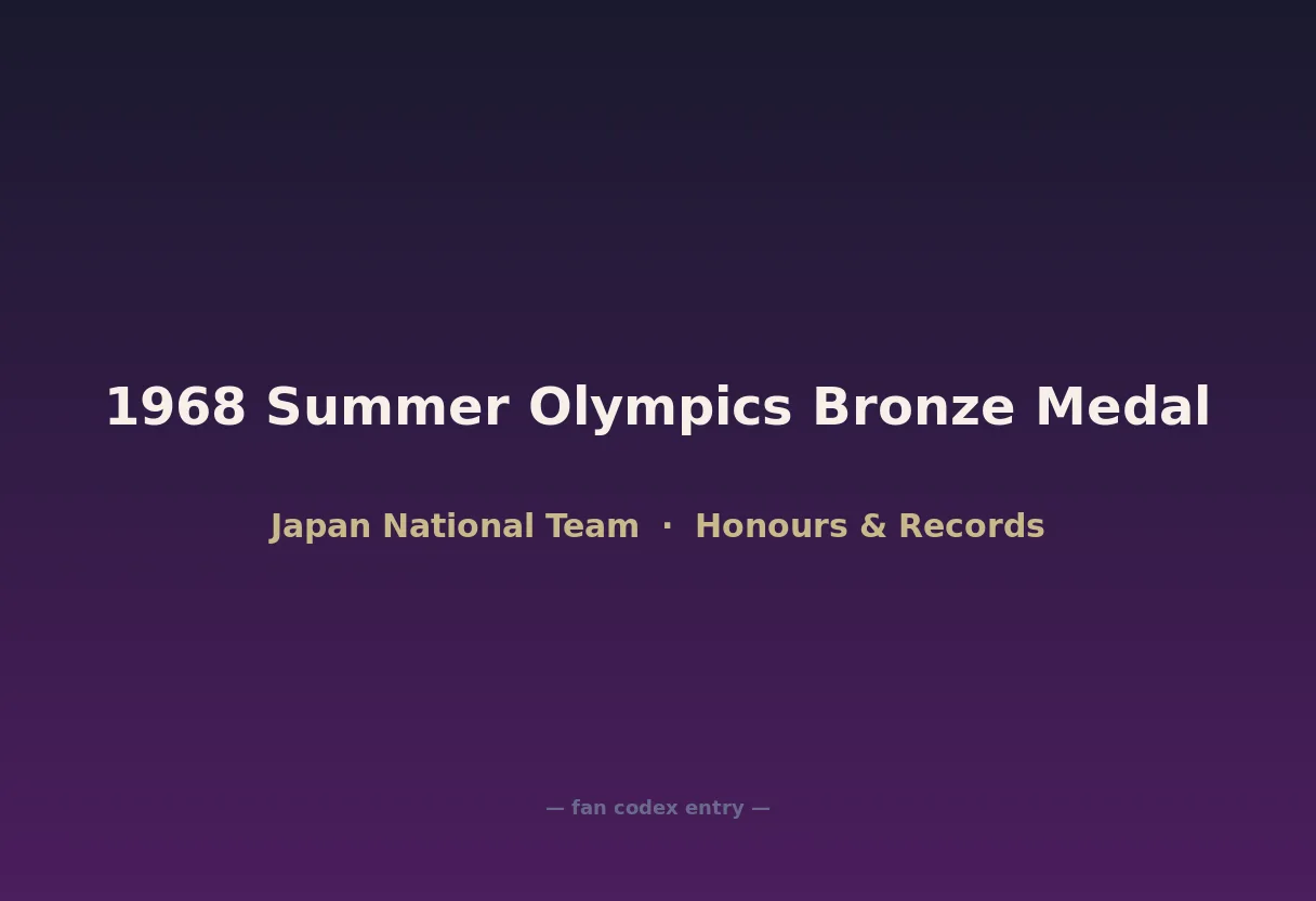 1968 Summer Olympics Bronze Medal