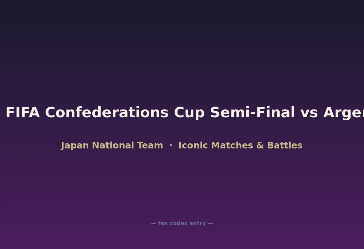 2005 FIFA Confederations Cup Semi-Final vs Argentina