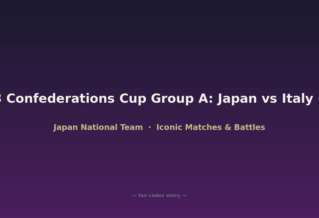 2013 Confederations Cup Group A: Japan vs Italy (3-4)