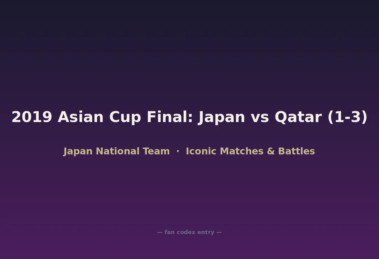 2019 Asian Cup Final: Japan vs Qatar (1-3)