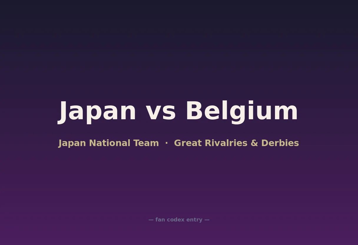 Japan vs Belgium
