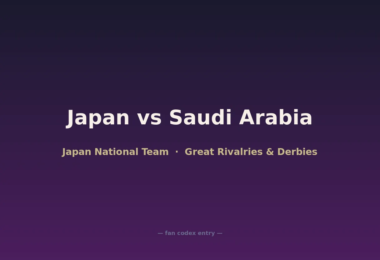 Japan vs Saudi Arabia